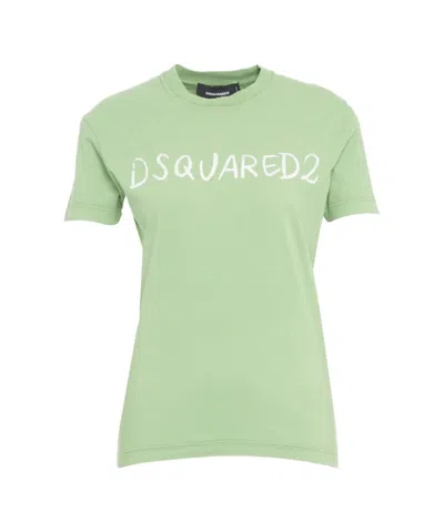 Dsquared2 Green Cotton Jersey T-shirt