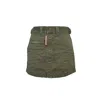 Dsquared2 Green Cotton Military Miniskirt In Grey