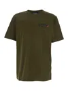 Dsquared2 Green Crew-neck T-shirt With Logo On The Front In Green
