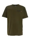 Dsquared2 Green Crew-neck T-shirt With Logo On The Front In Cotton Man