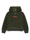 Dsquared2 Logo-print Cotton Hoodie In Winter Moss