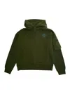 Dsquared2 Green Hoodie With Logo Detail On The Front In Cotton Boy In Green