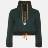 Dsquared2 Green Jersey Crop Active Sweatshirt In Green
