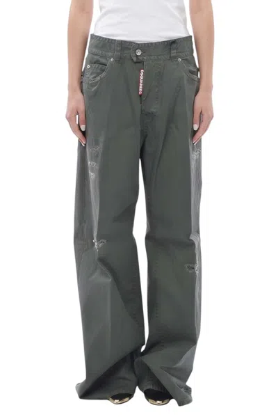 Dsquared2 Green Loose Low Rise Jeans