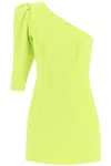 DSQUARED2 GREEN ONE SHOULDER MINI DRESS FOR WOMEN | SS23 COLLECTION