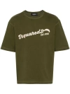 Dsquared2 Logo-embroidered T-shirt In Green