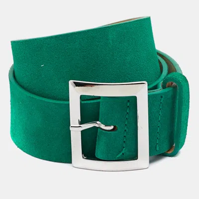 Pre-owned Dsquared2 Green Suede Buckle Belt M