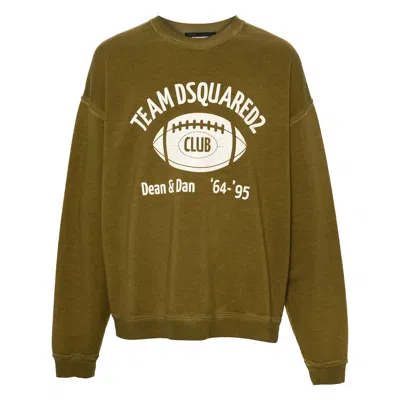 DSQUARED2 DSQUARED2 GREEN SWEATERS & KNITWEAR - SWEATSHIRTS MEN