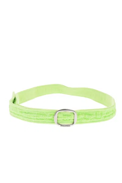 Dsquared2 Green Textured Adjustable Belt