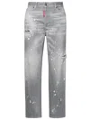 Shop Dsquared2 Grey Cotton Blend Jeans