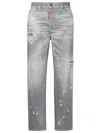 Dsquared2 Distressed Low-rise Cropped Jeans In Grey