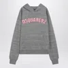 Dsquared2 Grey Cotton Sweatshirt With Logo In Gray