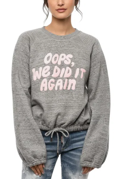 Dsquared2 Grey Graphic Crew Neck Sweatshirt