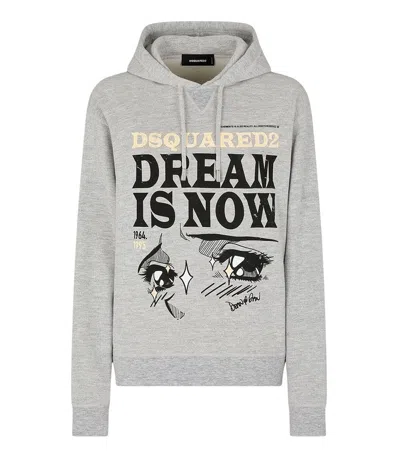 Dsquared2 Grey Graphic Hood Sweatshirt