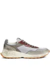Dsquared2 Leather Sneakers With Chunky Rubber Sole In Grey