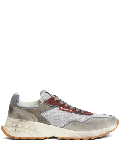 DSQUARED2 GREY LACE UP SNEAKERS