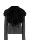 Dsquared2 Dsquared Grey Mohair And Wool Uptown Twiggy Blazer In Black