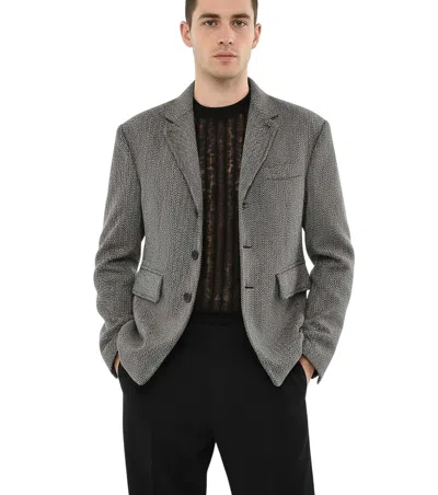Dsquared2 Grey Notched Lapel Blazer In Gray