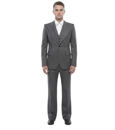 Dsquared2 Grey Peaked Lapel Suit In Gray