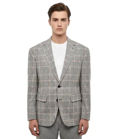 Dsquared2 Grey Regular Check Blazer In Gray