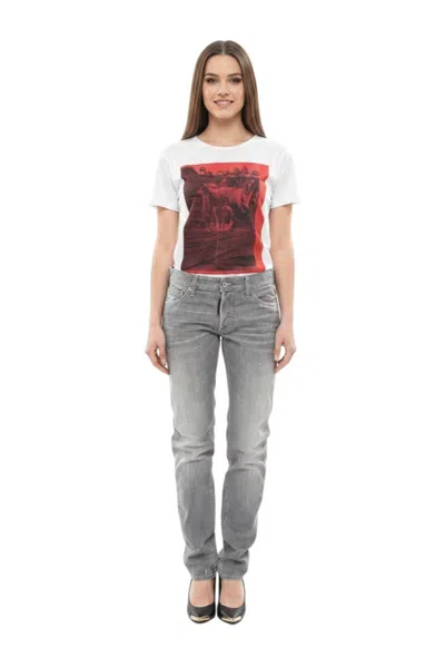 Dsquared2 Grey Slim Mid Rise Jeans In Multi
