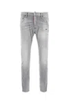 Dsquared2 Dsquared Grey Stretch Denim Skater Jeans In Gray