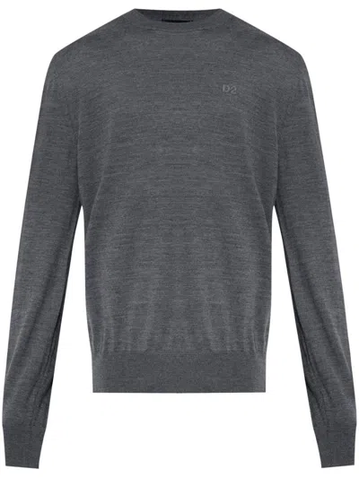 DSQUARED2 GREY VIRGIN WOOL SWEATER