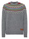 Dsquared2 Grey Virgin Wool Sweater  In Gray