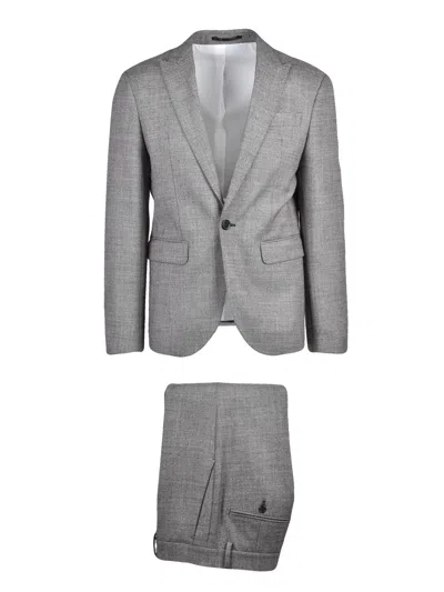 Dsquared2 Grey Virgin Wool-blend Rounded Formal Suit