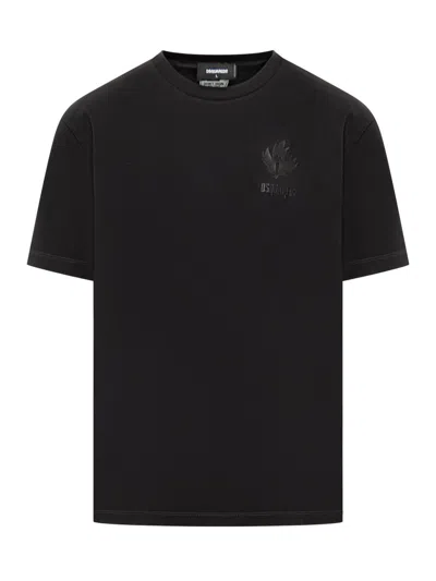 Dsquared2 Gummy Maple Leaf T-shirt In Black