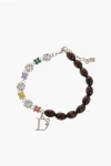 Dsquared2 Half Charms And Half Wood Bead Bracelet