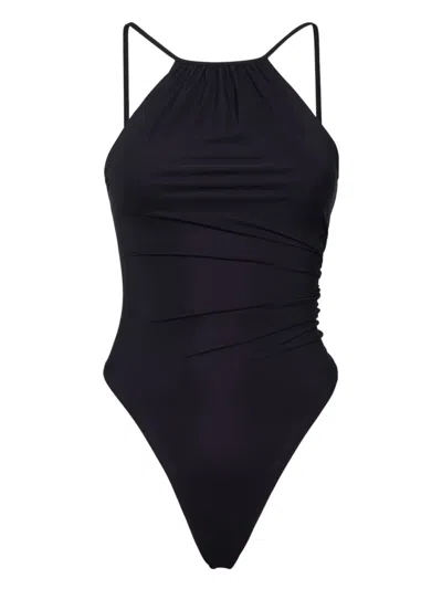 DSQUARED2 HALTERNECK DRAPED SWIMSUIT