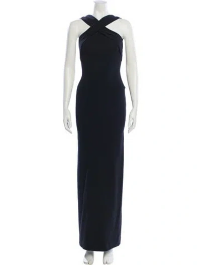 Pre-owned Dsquared2 Halterneck Long Dress In Blue