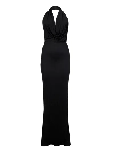 Dsquared2 Halterneck Maxi Dress In Black