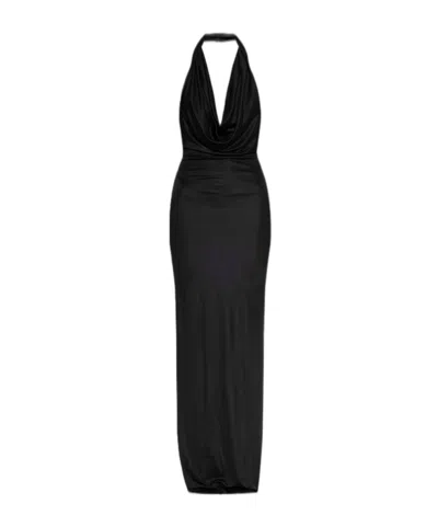 Dsquared2 Halterneck Maxi Dress In Black