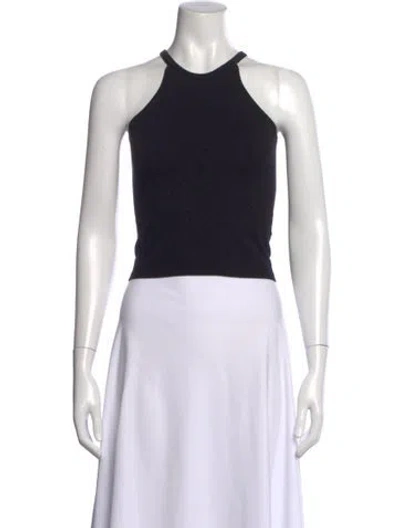 Pre-owned Dsquared2 Halterneck Sleeveless Crop Top In Black
