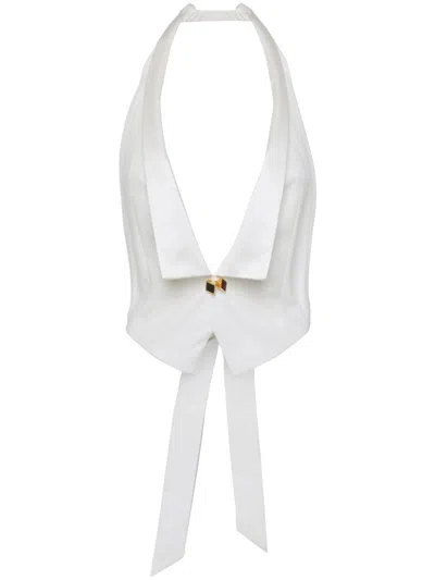 Dsquared2 Halterneck Top In White