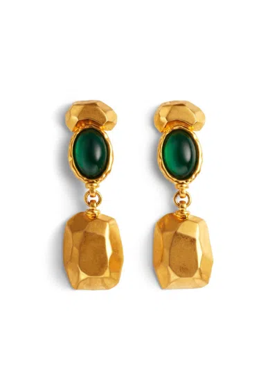 Dsquared2 Hammered-effect Drop Earrings In Gold