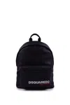 Dsquared2 Logo-print Pebbled Leather Backpack In Black