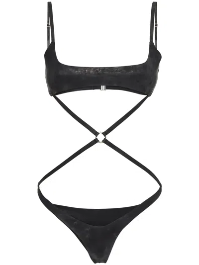 Dsquared2 Harness Bodysuit In Black