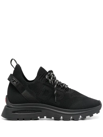 Dsquared2 Man Sneakers Black Size 12 Textile Fibers