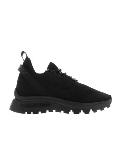 Dsquared2 Harren Logo-jacquard Sneakers In Black