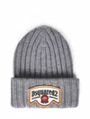 Dsquared2 Grey Ribbed Tricot Wool Hat