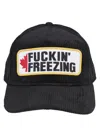 Dsquared2 Souvenir From Canada Corduroy Patch Baseball Cap In Black