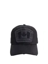 Dsquared2 Structured Black Cap With Bold Logo Patch In Black