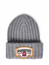 Dsquared2 Grey Ribbed Tricot Wool Hat In Grey