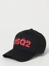 Dsquared2 Dsq2 Cotton Baseball Cap In Black