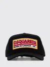 Dsquared2 Black Baseball Cap With Bold Patch And Adjustable Strap In Black