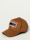 Dsquared2 Brown Cap With Embroidered Logo Patch In Brown
