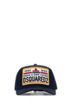 Dsquared2 Navy Blue Cotton Baseball Cap In Black